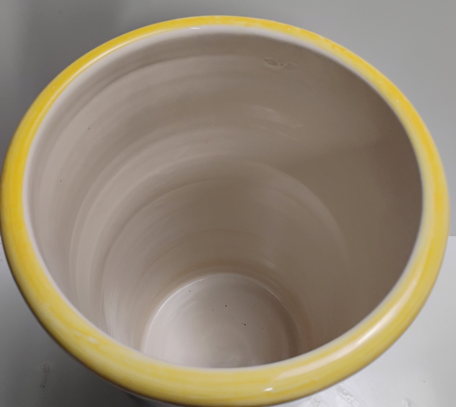 VTG Italian Deruta Pottery Ceramic Hand Painted Cylindrical Umbrella Stand 18X10