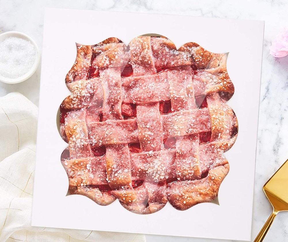 20 Pack Pie Boxes Cake Bakery with Window Pastry for White