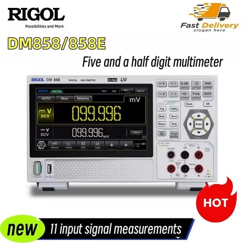 RIGOL TRMS Digital Desktop Multimeter 7-inch Touch Screen Type-C Co DM858/DM858E