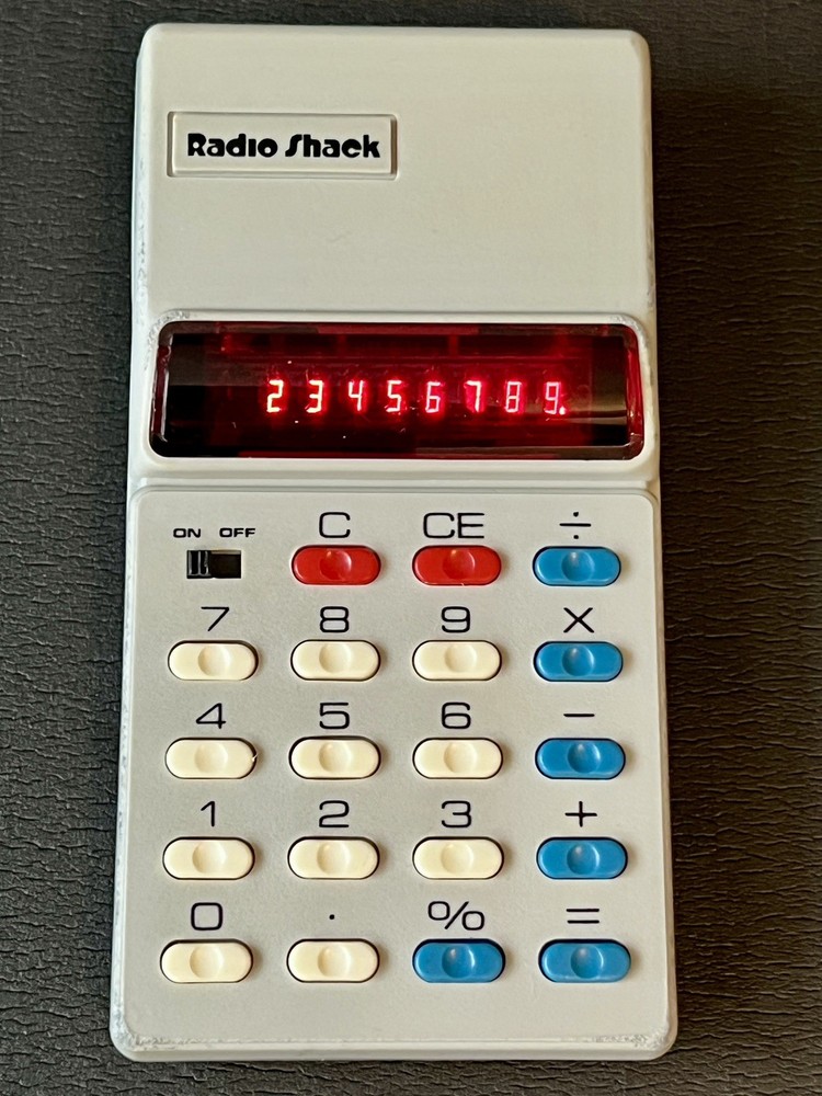 Vintage Radio Shack Calculator Basic 5 Function w Box EC-221 Working Please Read