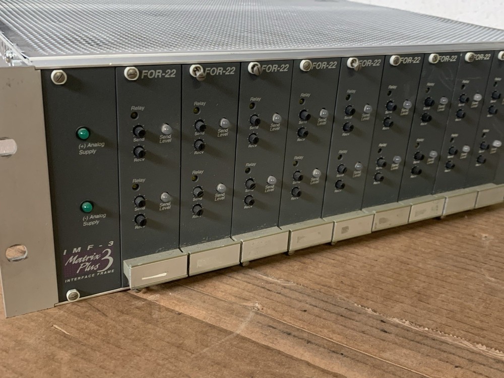Clear-Com IMF-3 Matrix Plus 3 Interface Frame With FOR-22 Modules See Photos