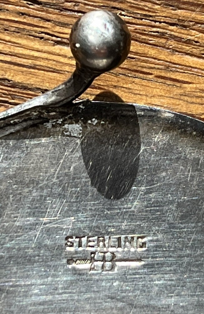 Ornate Victorian Sterling Belt Hook Chatelaine Purse Monogram