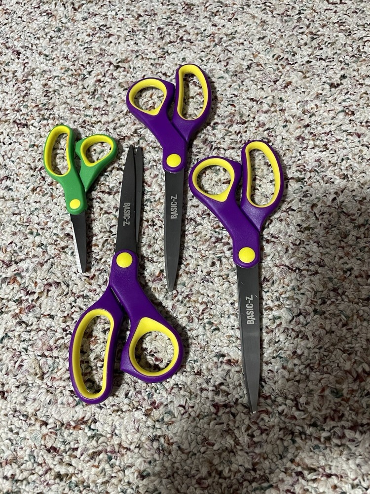 Basic-Z Precision Titanium Scissors, 4 Pack (3-8 in., 1-5 in.), Craft, Sewing