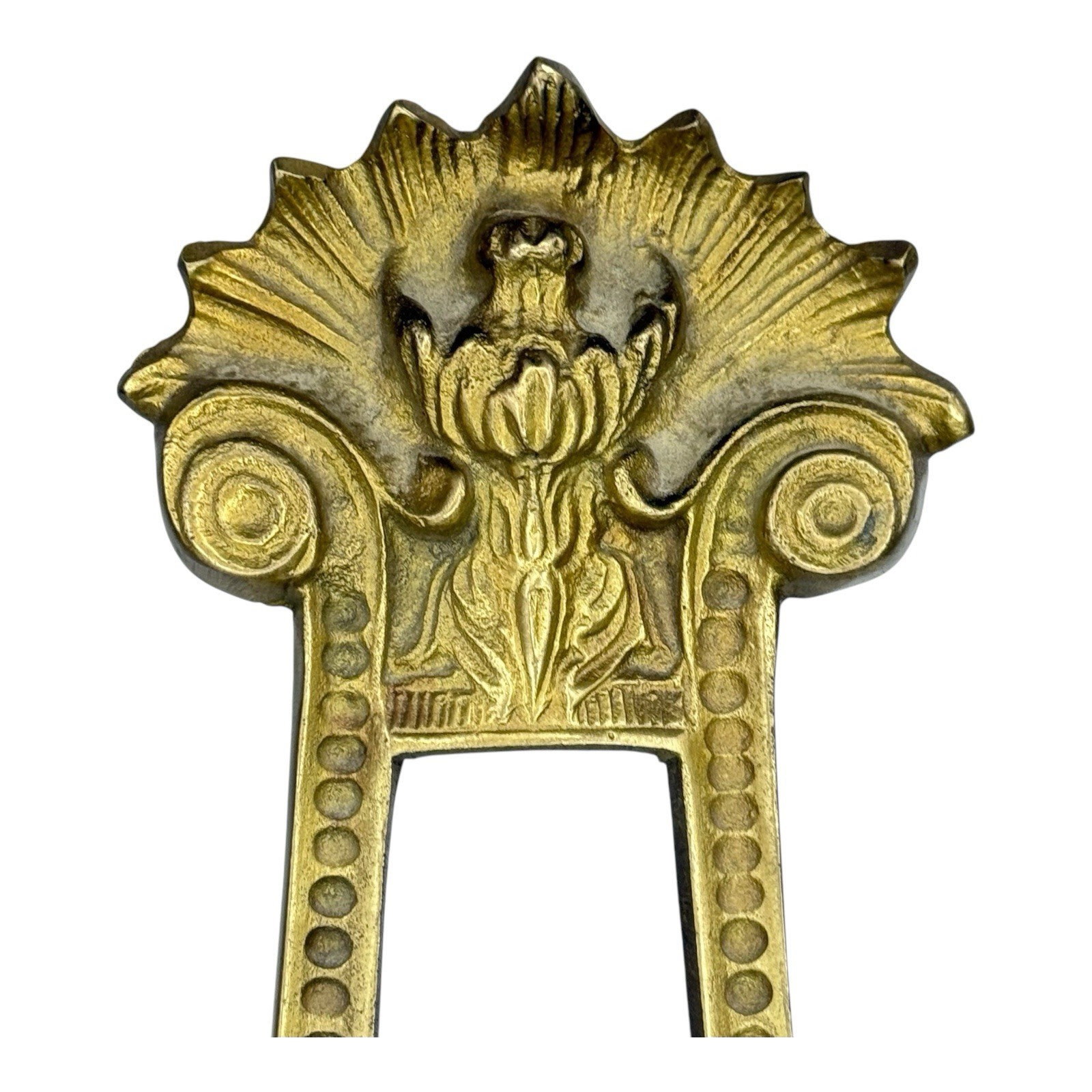 Vintage Large Victorian Style Ornate Brass Tabletop Display Easel