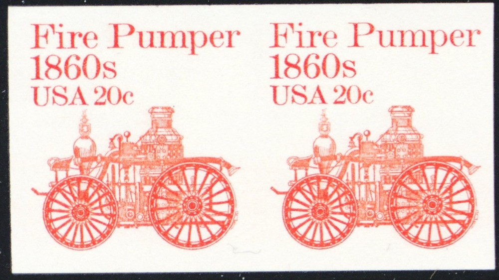 1908a, Mint XF NH 20¢ Imperforate Pair Error - Stuart Katz