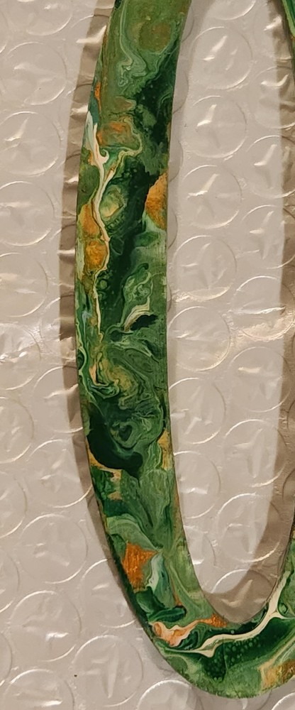 Unique Handpainted 4" Wood Letter "O"