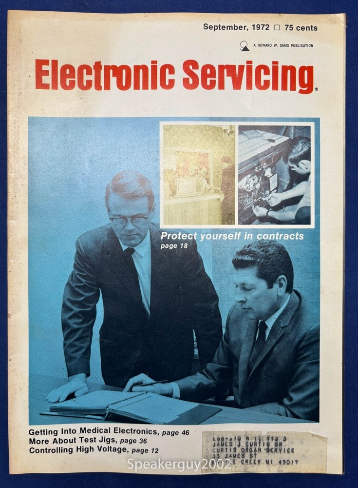 Sam's Publishing - Electronic Servicing Magazine / September 1972