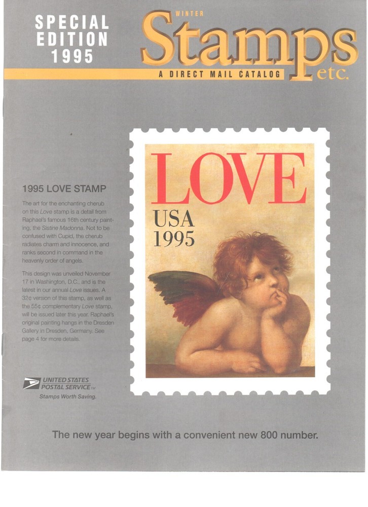 USPS: Stamps, Etc. A Direct Mail Catalog - Winter Special Edition 1995 Vintage