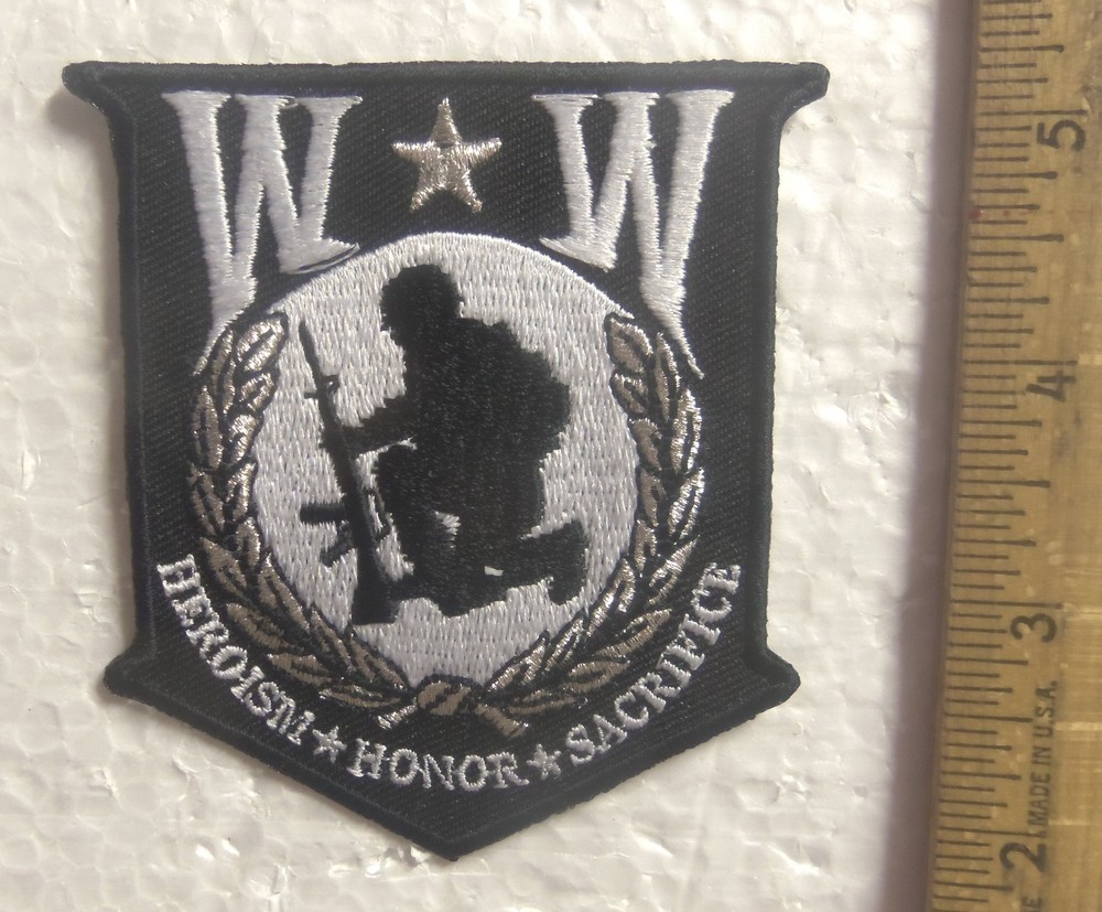 Wounded Warrior – Heroism * Honor * Sacrifice Embroidered Patch
