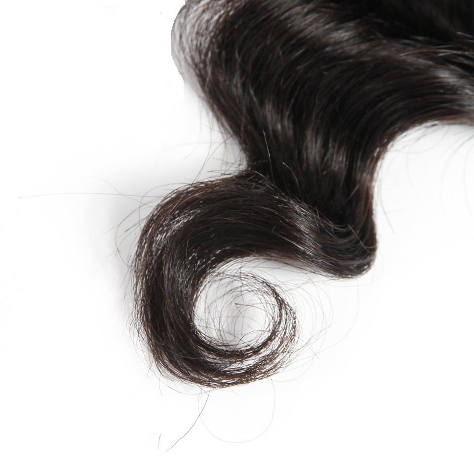 Flat Loose Wave Closure 4x4 Human hair Free Part Lace Closure Natural Black