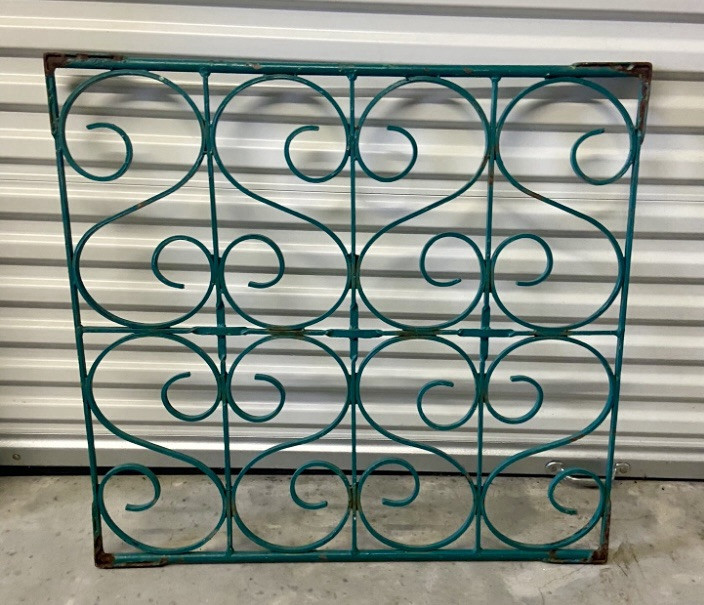 Antique Architectural Heavy Iron Panel Wall Decor