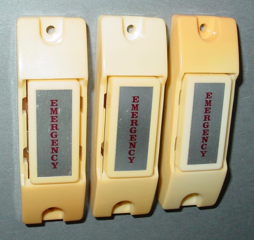 3 Panic Push Button Alarm Surface Mount Emergency Security Trigger Switches NOS