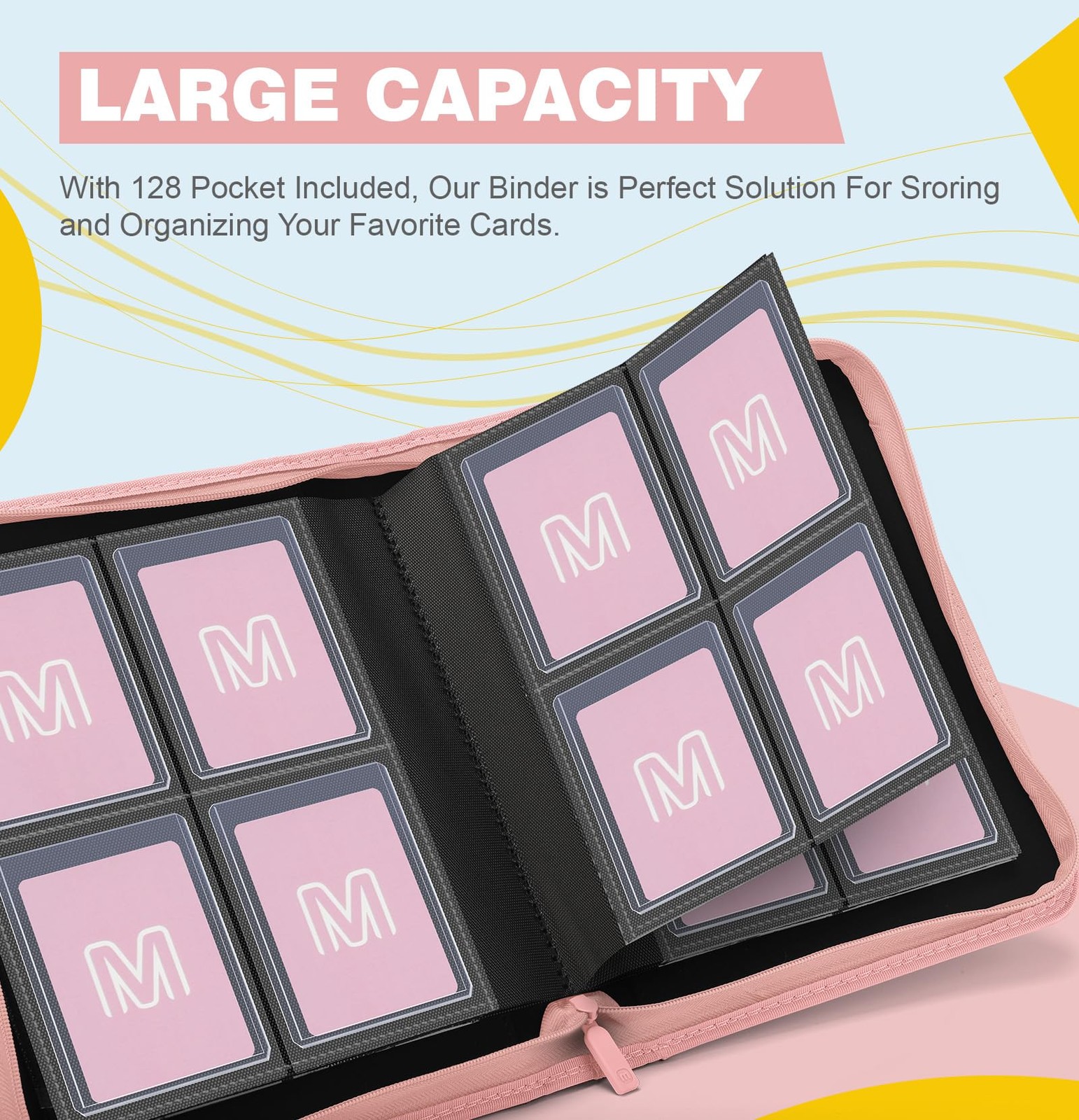 Toploader Binder 4-Pocket Side Load Trading Card Album - Holds 128 Cards