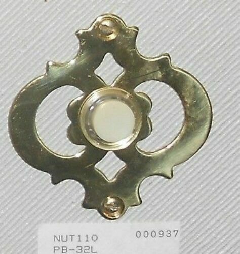 NuTone Push Button LIGHTED POLISHED BRASS Pushbutton PB-32L NEW