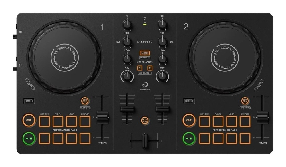 AlphaTheta DDJ-FLX2 DJ Controller Compact 2-Channel DJ Controller