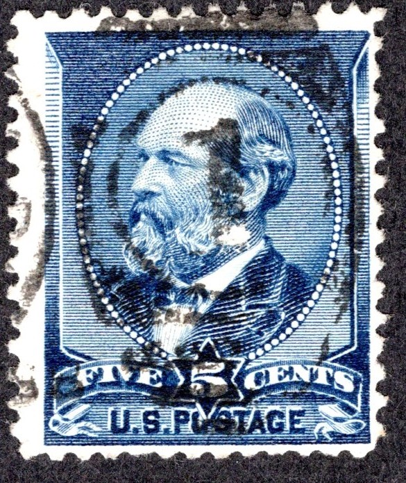Scott 216, Used 5 cent Nice Stamp