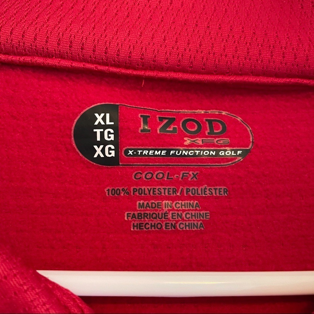 Izod golf XFG red pullover cool FX Size XL