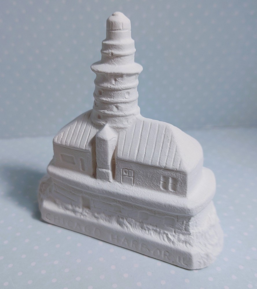 Chicago Harbor Lighthouse ~ Ceramic Bisque Ready to Paint