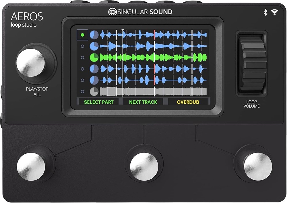 Singular Sound Aeros Loop Studio Stereo Looper Pedal Touchscreen