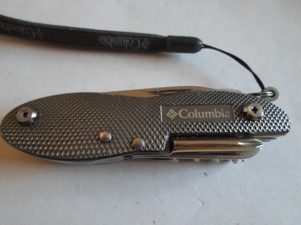 Columbia Multi Tool Gray & Silver 10 in 1 tool, Knife, Screwdriver, Corkscrew
