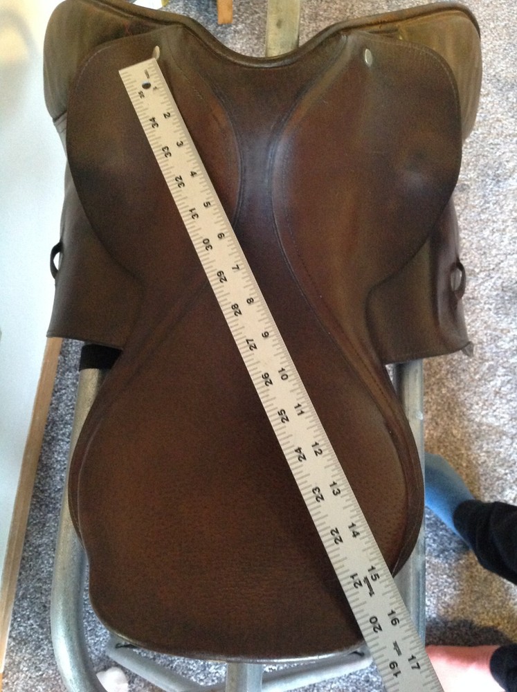 Brown 16 inch Jumping Saddle - Square Back