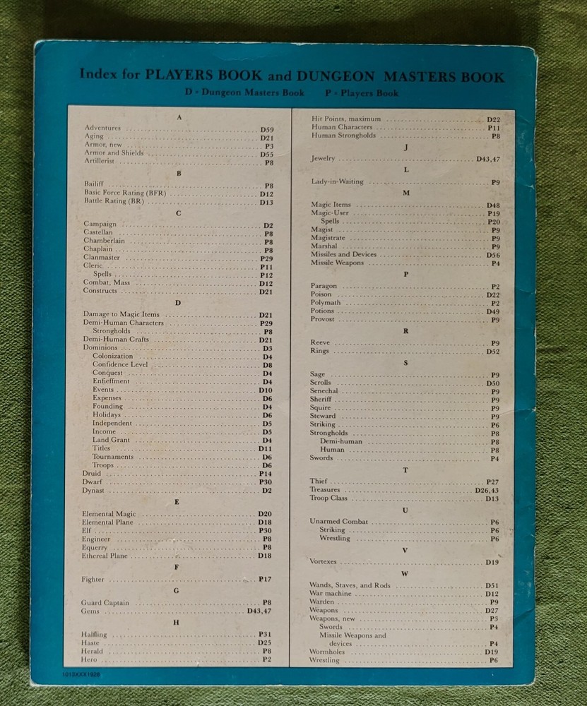 third edition "Mentzer Basic" Dungeon Masters Companion: Book Two, TSR 1984 Good