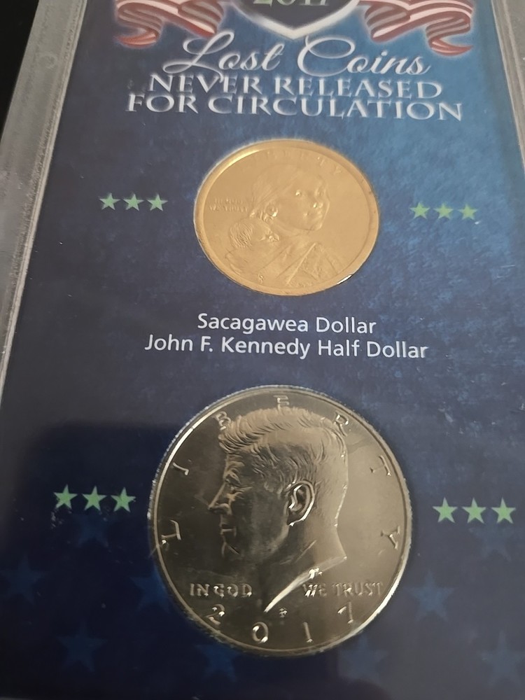 2017 Lost Coins Never Released For Circulation Sacagawea Dollar & JFK Half $