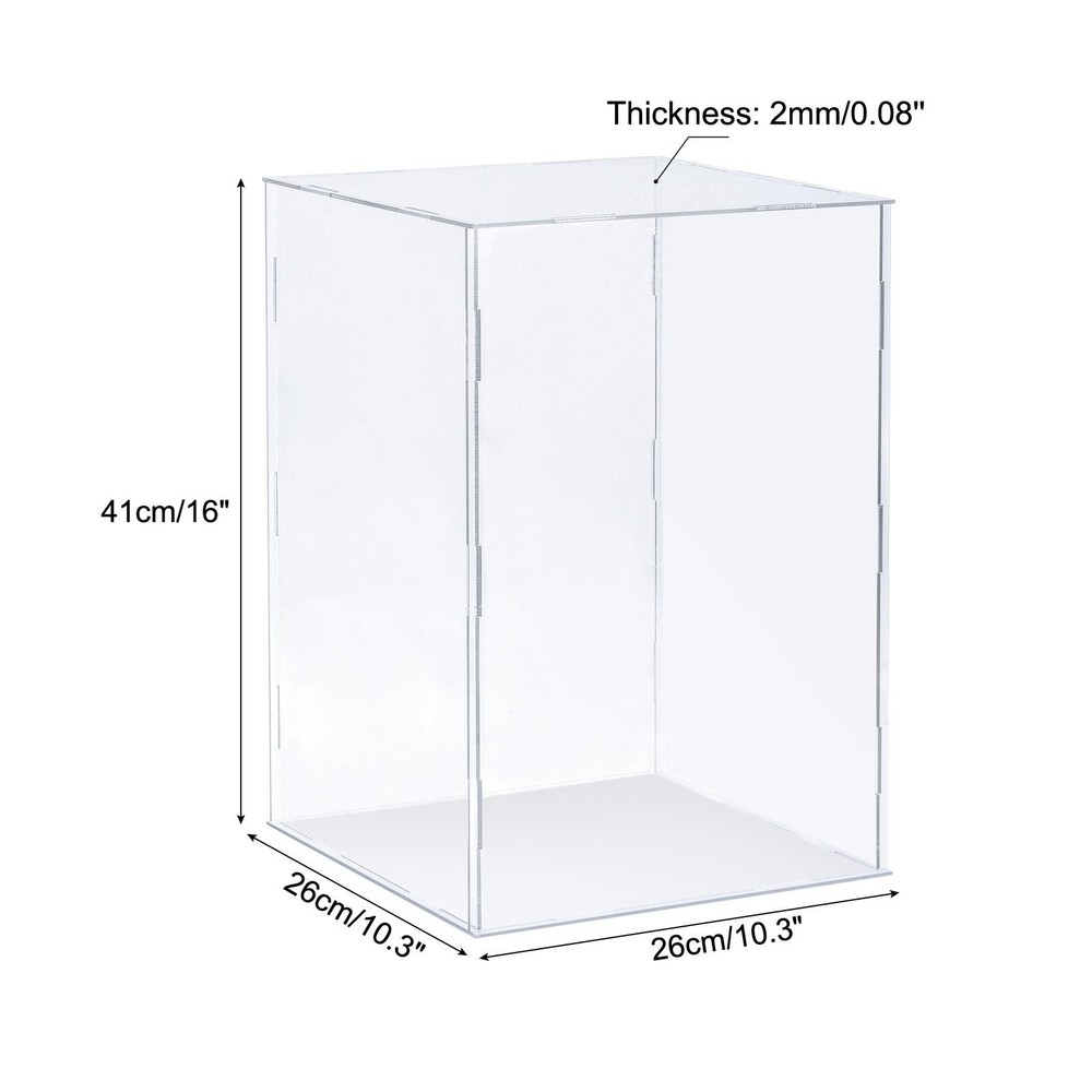 Clear Display Case Acrylic Box Assemble Transparent Dustproof Box Showcase