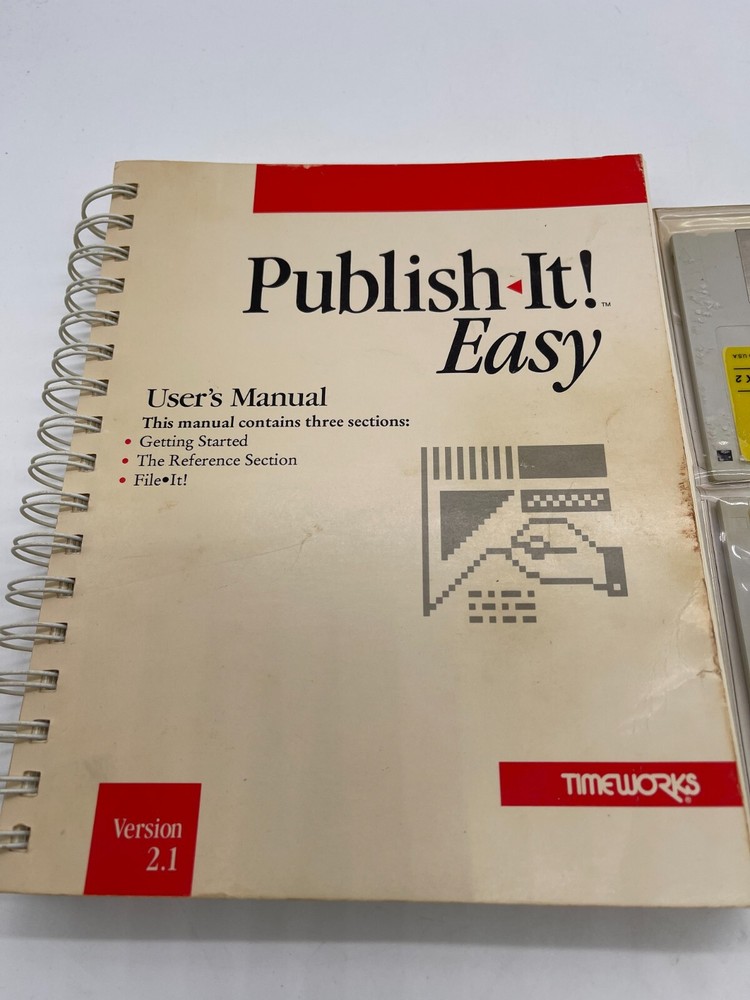 Timeworks Publish It! Easy Version 2.1 Macintosh User Manual + Original Disks