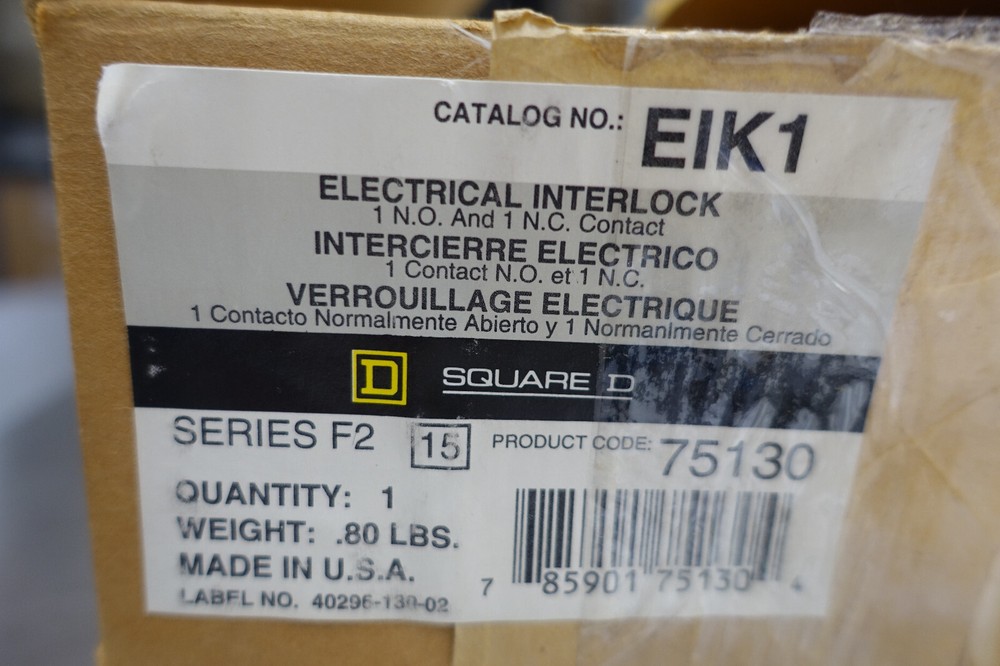 Square D EIK1 ELECTRICAL INTERLOCK KIT NO/NC NEW IN BOX (2F2)