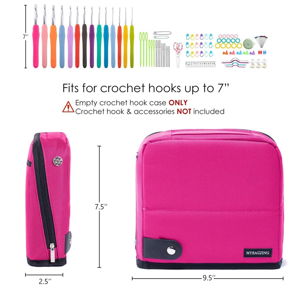 Crochet Hook Case Empty - Crochet Hook Organizer Stand Up Unique Design -Corc