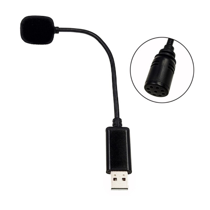 Mini USB Microphone for Laptop and Desktop Computer with Gooseneck for PC
