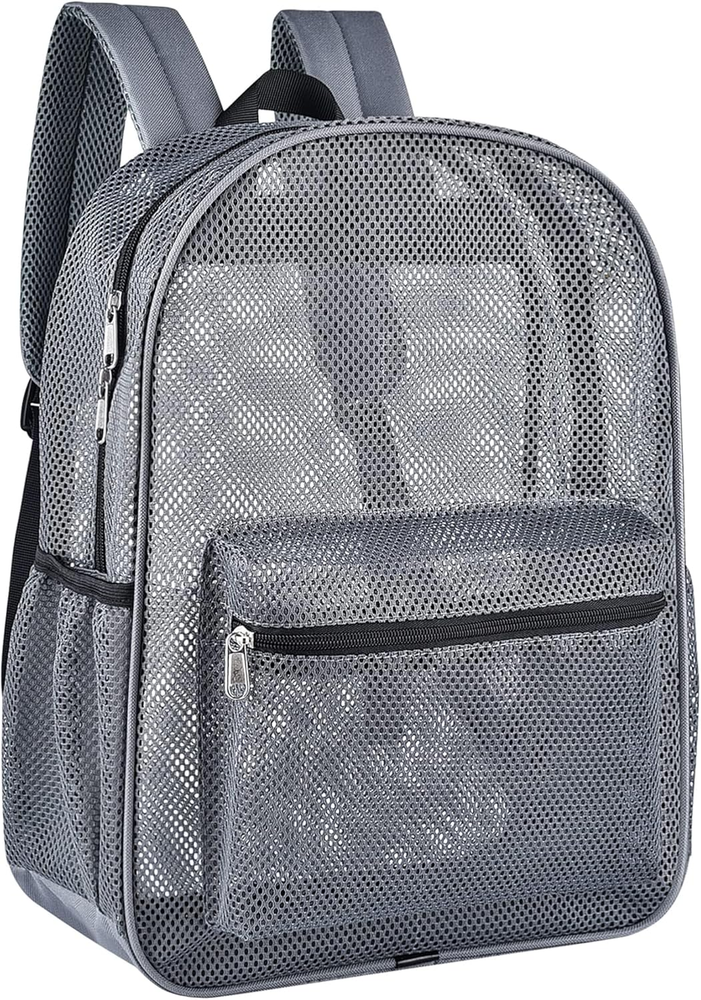 Mesh Backpack Lightweight See through Backpack for Commuting Swimming Travel Bea