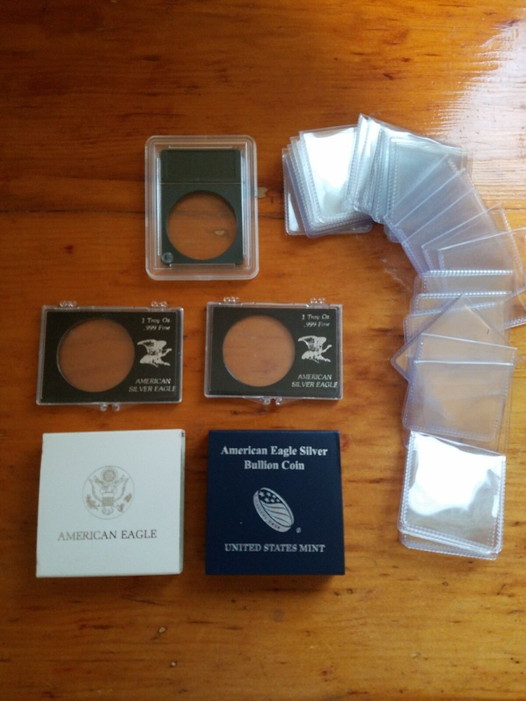 1oz Silver Eagle Storage/Display Cases With 50 Coin Flips