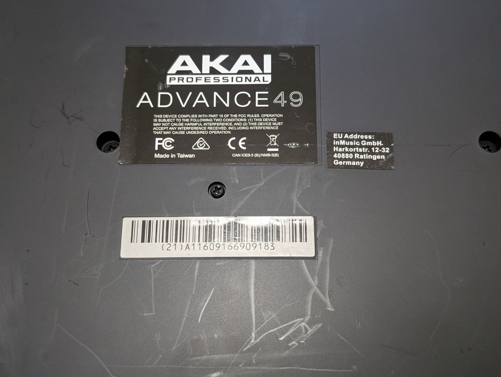 AKAI Advance 49 MIDI Keyboard Controller Tested Works Great