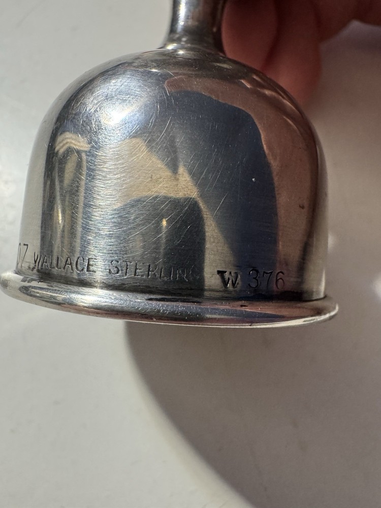 Vintage Wallace Solid Sterling Silver Double Jigger Shot Glass 33g