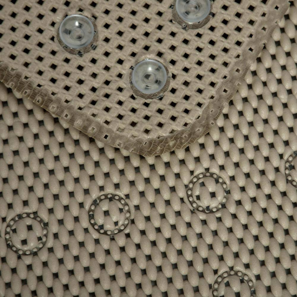 17 In. X 36 In. Gray PVC Foam Bathtub Mat Non-Slip Shower and Bath Mats