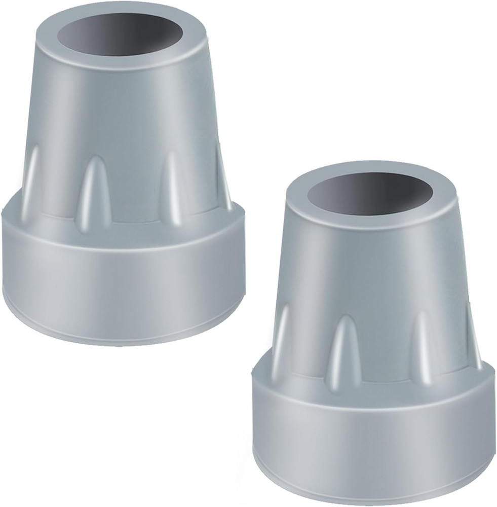 7/8 Inch Sturdy Cane Tips 2 Pack - Easy Install, Shock-Absorbing Design