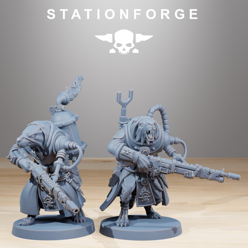 Station Forge Miniatures Raticus Grunts Sci Fi Grim Dark Wargame Proxy Minis