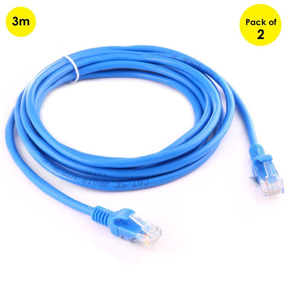 CAT5e Ethernet Cable Lan Computer Network CAT5 RJ45 Internet Blue Patch Cord