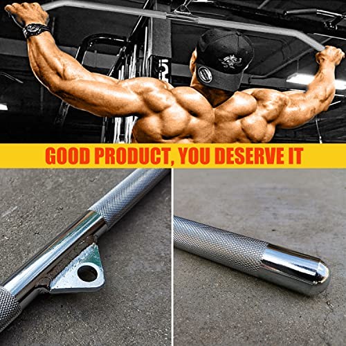 Lat Pulldown Attachments for Cable Machine, 29/39/ 48 Inch Solid Bar 45 Inch