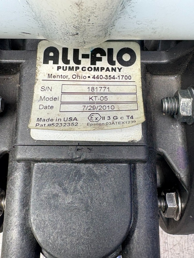 ALL-FLO KT-05 PLASTIC DIAPHRAGM PUMP