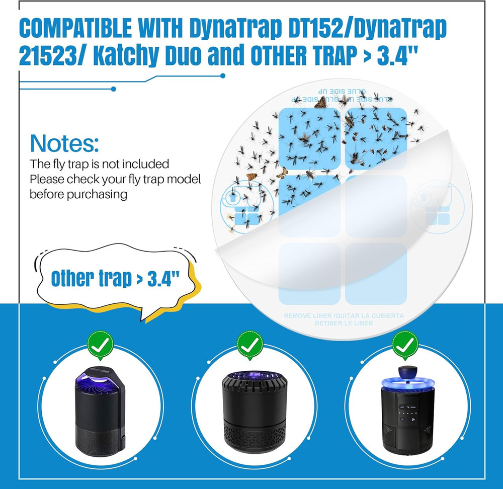 20 Pack Replacement Glue Cards, Compatible with DynaTrap DT152/DynaTrap 21523...