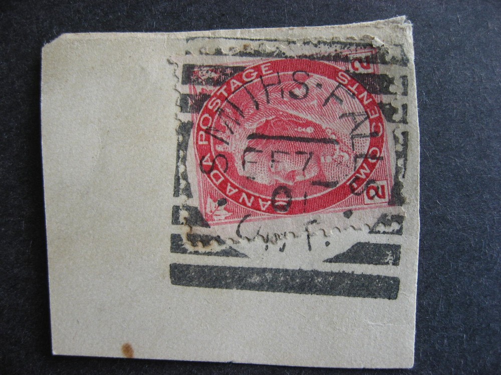 Canada squared circle cancel QV Smiths Falls ON 1901