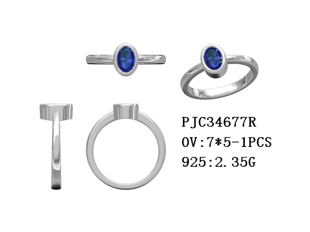 Sterling Silver Semi Mount Ring Setting Oval OV 7x5mm