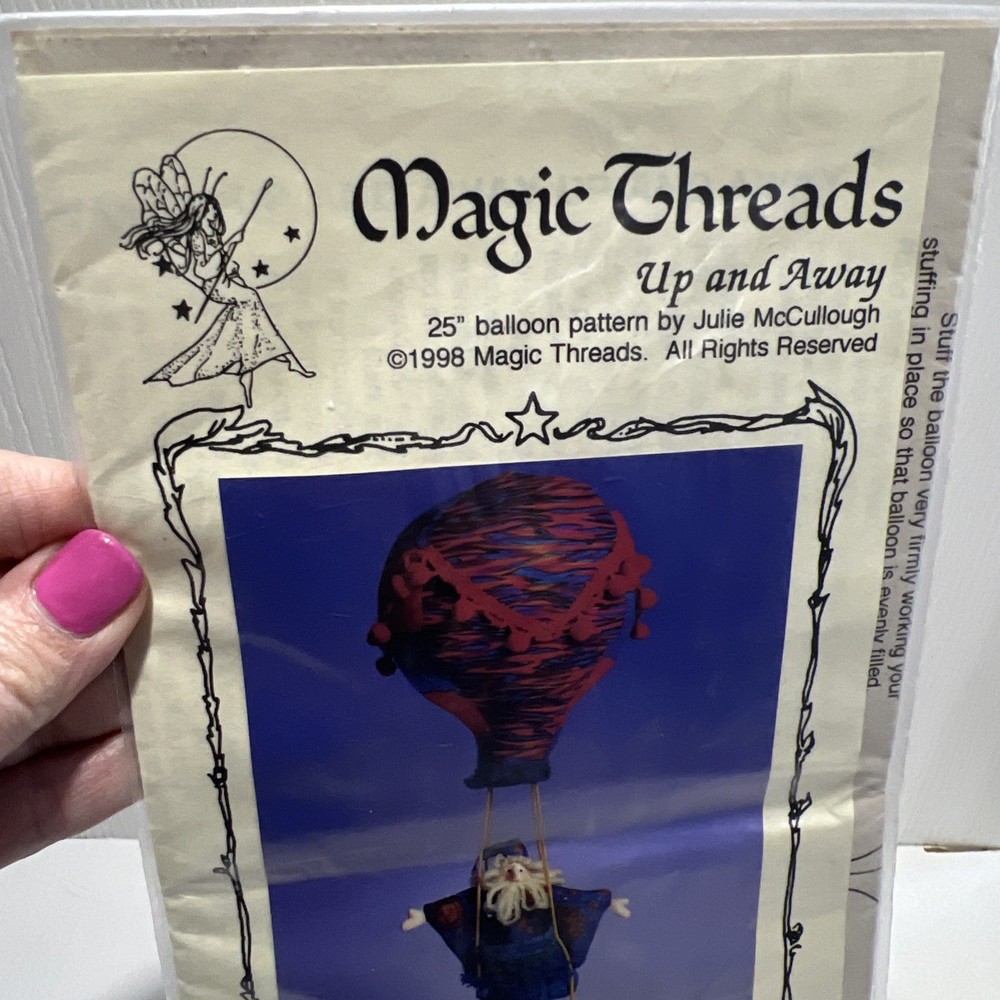 Magic Threads︱ 25” Cloth Doll Pattern By J McCullough︱Wizard︱Balloon︱1998