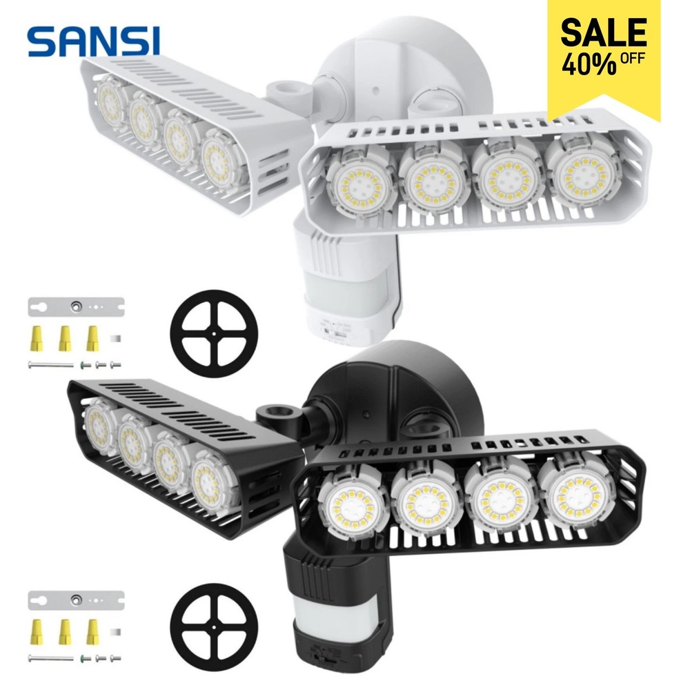SANSI 7000LM LED Security Lights Motion Sensor Energy Efficient 54W FloodLight