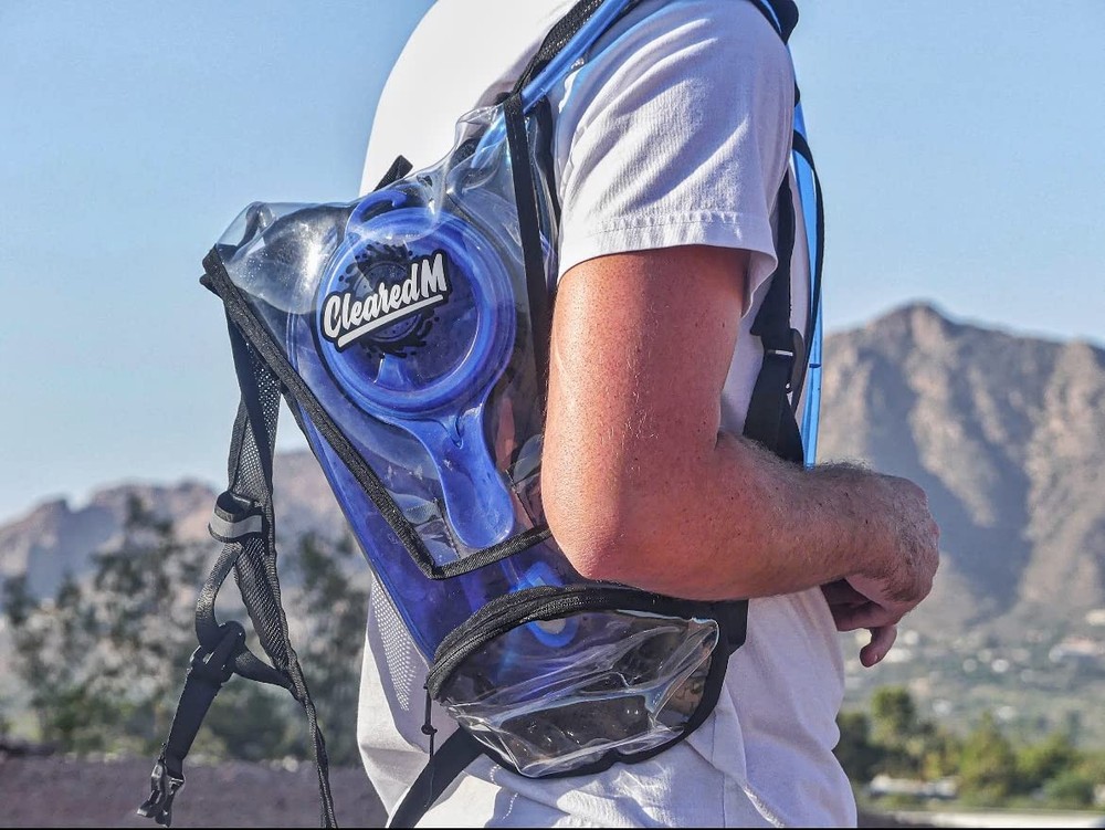 Clear Hydration Pack - Clear Backpack with 1.5L Water Bladder Included, Hydro