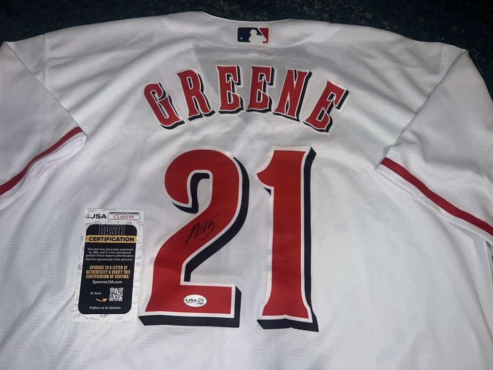 Hunter Greene Signed Cincinnati Reds Jersey All Star Ace JSA Auth