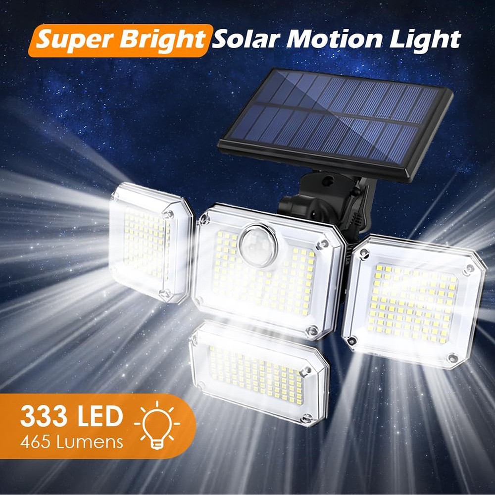 2 Pack Solar Security Outdoor 3000LM LED Motion Sensor Lights IP65 Waterproof US